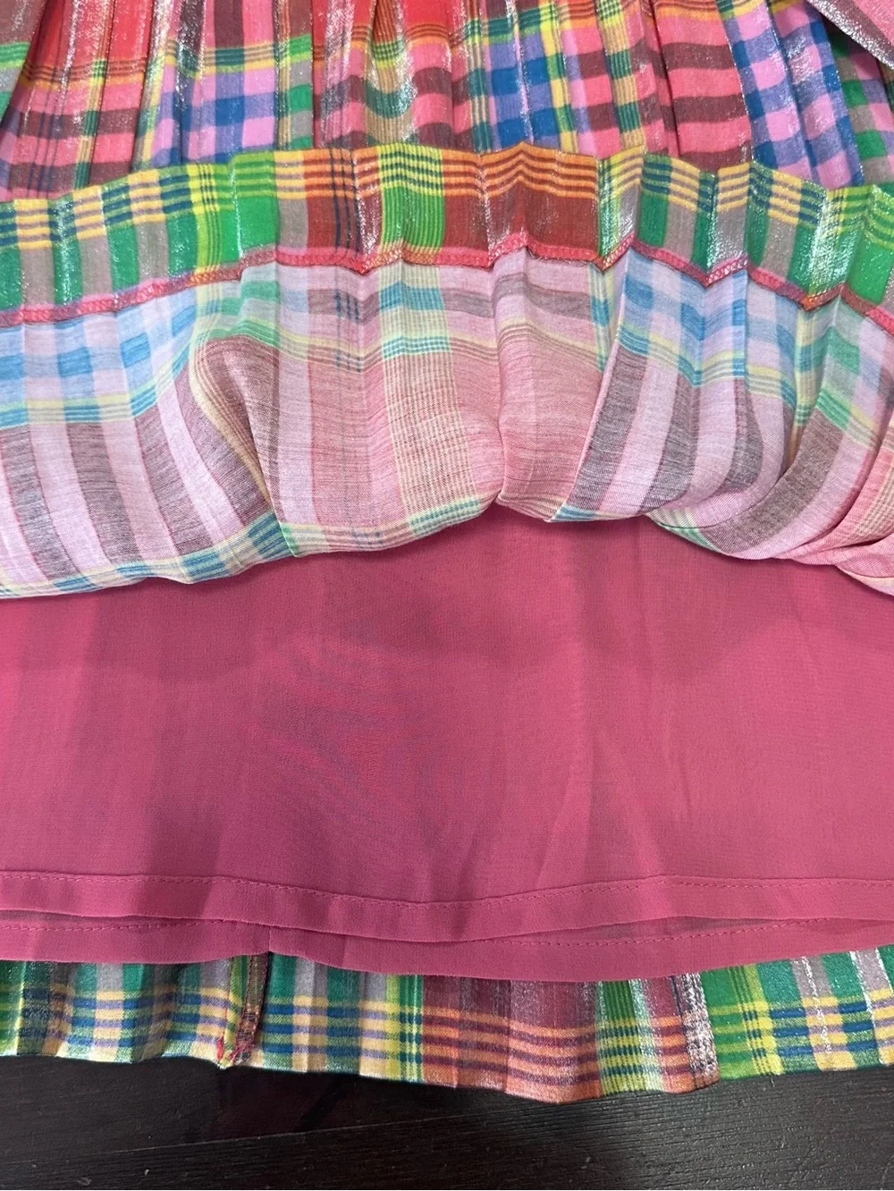 J. Crew Women’s Multicolored Shimmery Pleated Plaid Skirt L3614